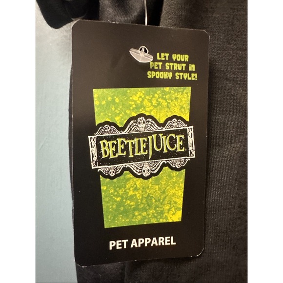 Halloween pet beetlejuice dog Clothing T-shirt Size XL X-Large - Picture 4 of 5